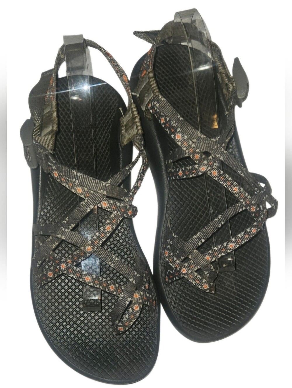 Chacos Women’s Black Geometric Pattern Adj Strappy Sandals Size 10